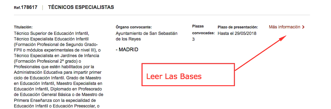 Leer las bases de la convocatoria de tu oposición