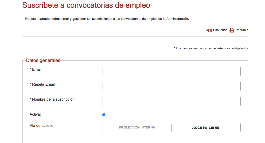 rellenar suscripcion alerta oposicion