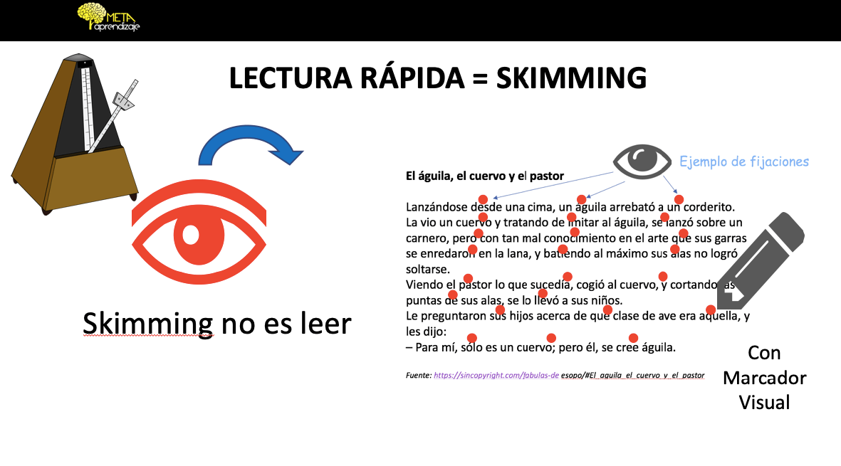 Leer por grupos de palabras y en zigzag lectura en zig zag